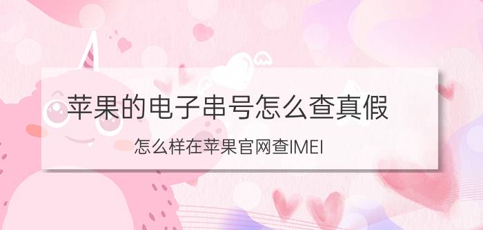 苹果的电子串号怎么查真假 怎么样在苹果官网查IMEI？